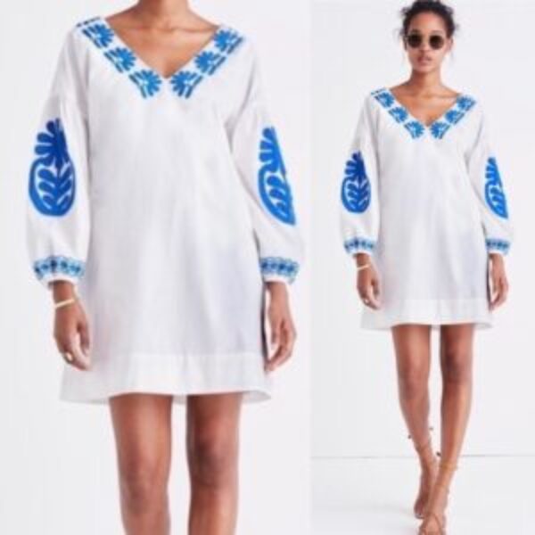 Madewell Embroidered Blanca Shift Dress
