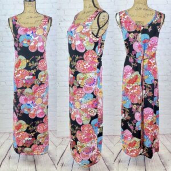 Vintage 90’s Flower Quilt Pattern Print Dress