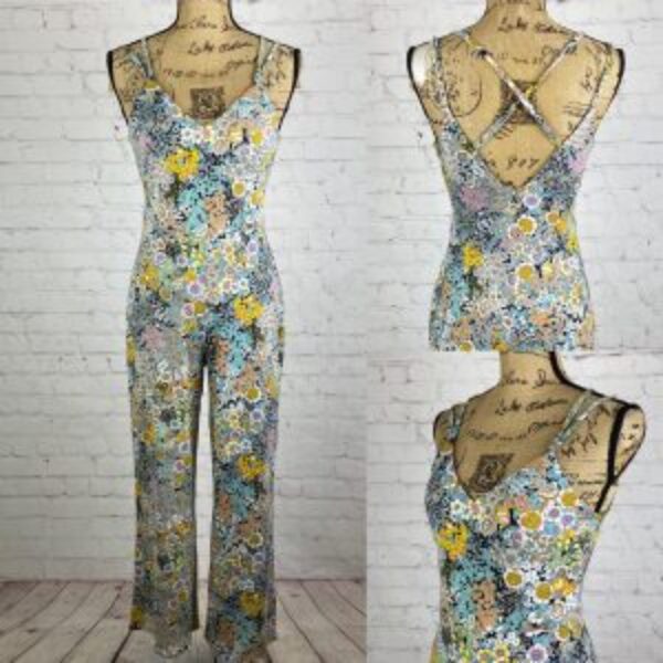 Wild Fable Springy Flower Print Strappy Back Wide Legs Jumpsuit