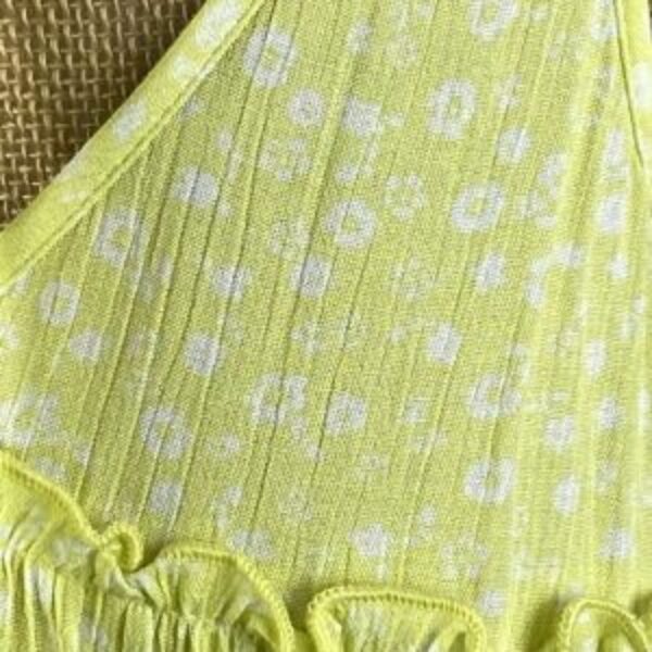 Wild Fable Crinkly Lime Green Polka Dot Tiered Sundress