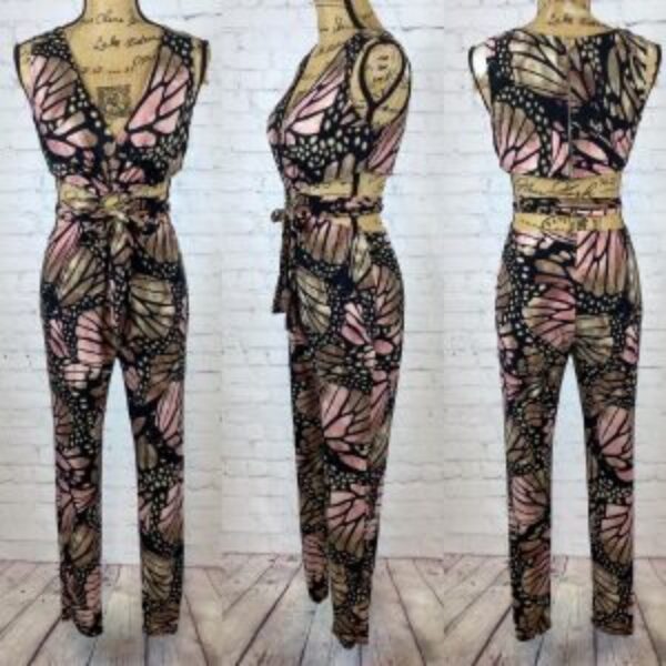Fashion Nova Spread Your Wings Printed Jumpsuit