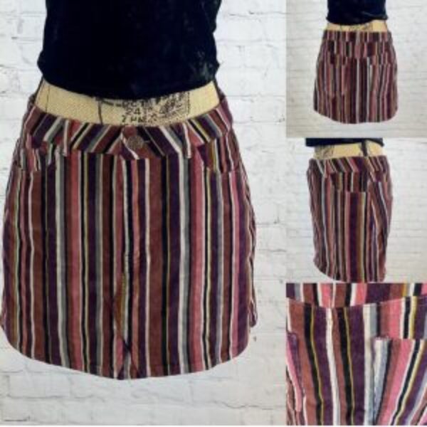 Jolt Jeweltone Corduroy Mini Skirt