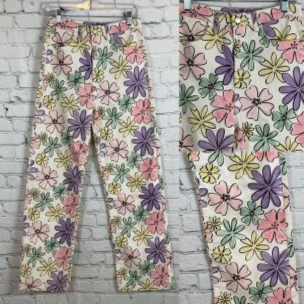 Bailey Rose Flower Print High Waist Jeans