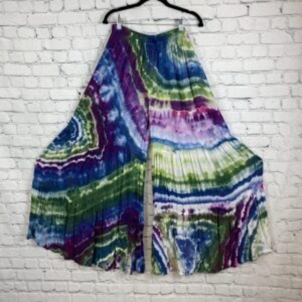 Ice Tie Dyed Multi Tier Palazzo Pants