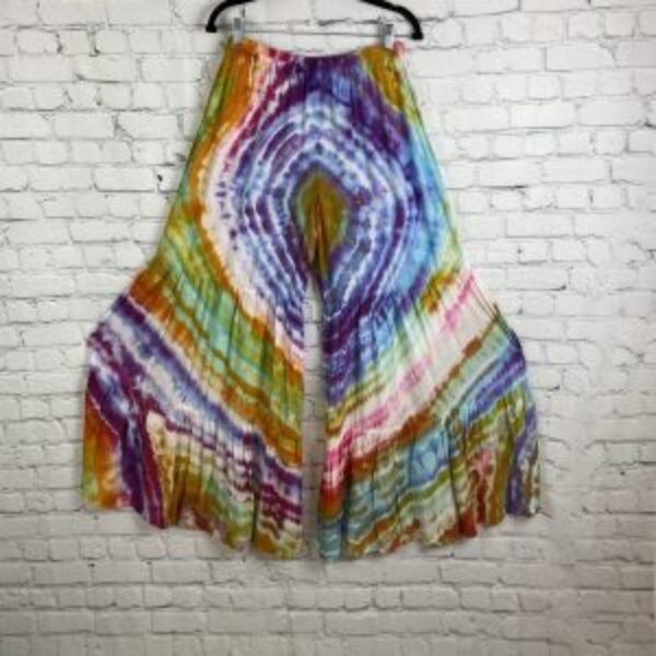 Geode Ice Tie Dyed Multi Tier Palazzo Pants