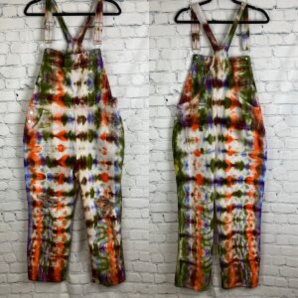 Ice Tie Dyed KanCan Dungaree Overalls