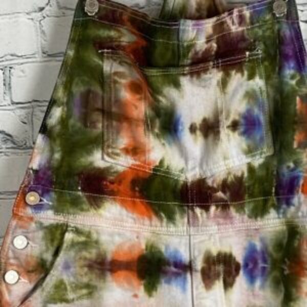 Ice Tie Dyed KanCan Dungaree Overalls