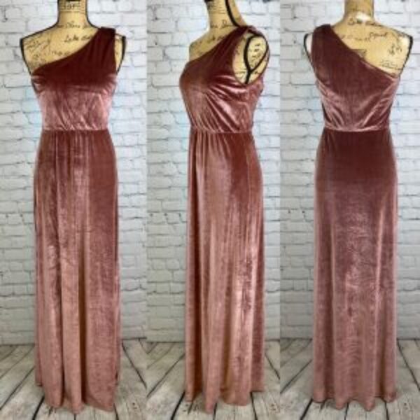 Baltic Born Tatiana Rose Velvet One Shoulder Maxi