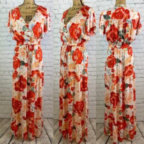Sucrefas Romantic Floral Multi Tier Maxi