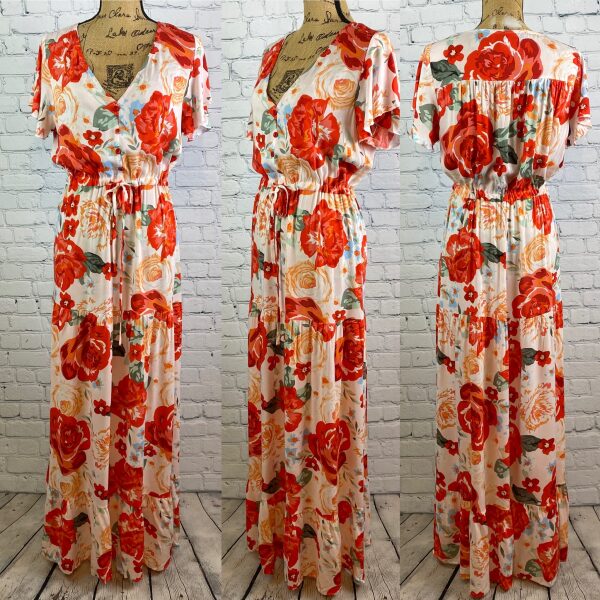 Sucrefas Romantic Floral Multi Tier Maxi