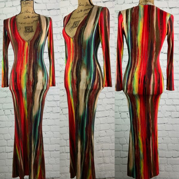 Fashion Nova Work Of Art Long Sleeve Bodycon Maxi