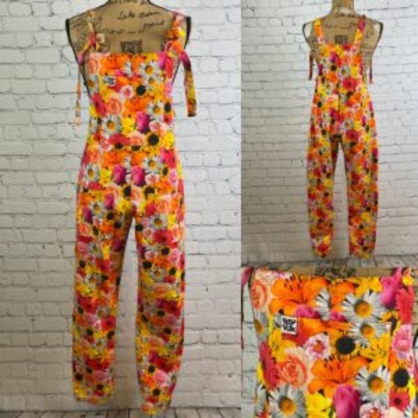 Lucy & Yak Original Sunflower Shoulder Ties Overalls