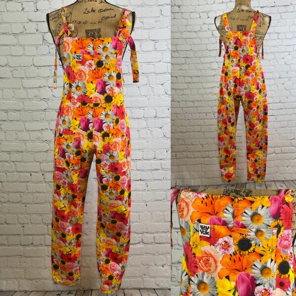 Lucy & Yak Original Sunflower Shoulder Ties Overalls