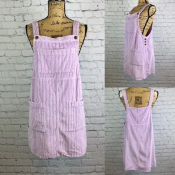 Wild Fable Lavender Corduroy Overall Mini Dress