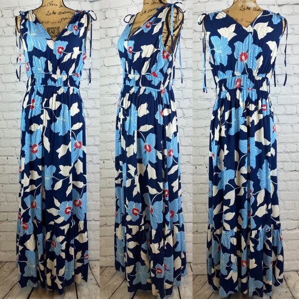 Jessica Simpson Big Flower Print Ruffled Maxi