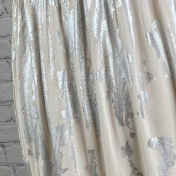 Mossimo Cream/Silver Shiny Dog Bone Print Cami Maxi