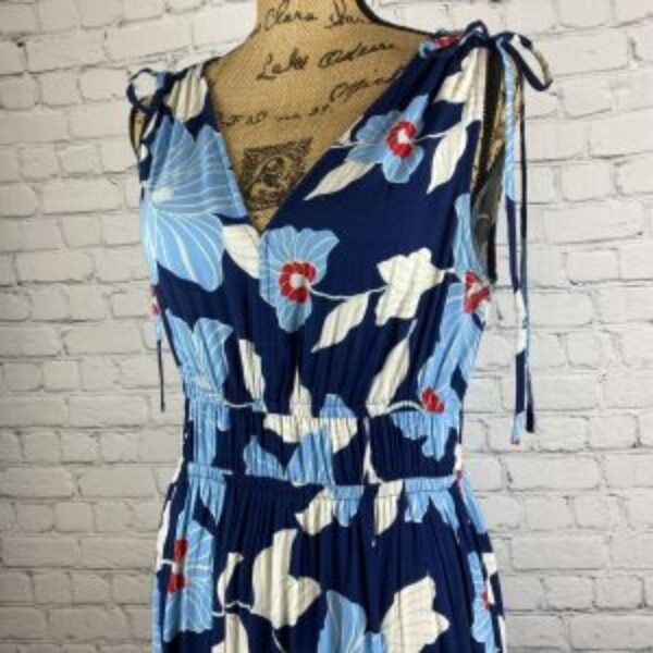 Jessica Simpson Big Flower Print Ruffled Maxi