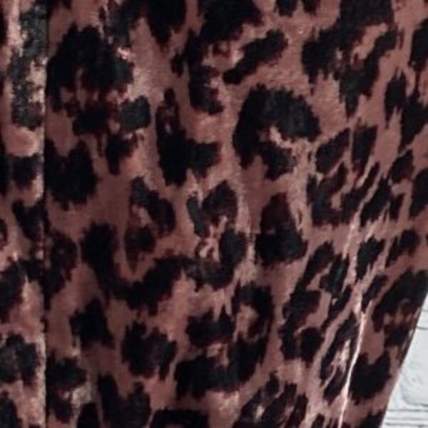 J Crew Velvet Faux Wrap Rose Leopard Dress