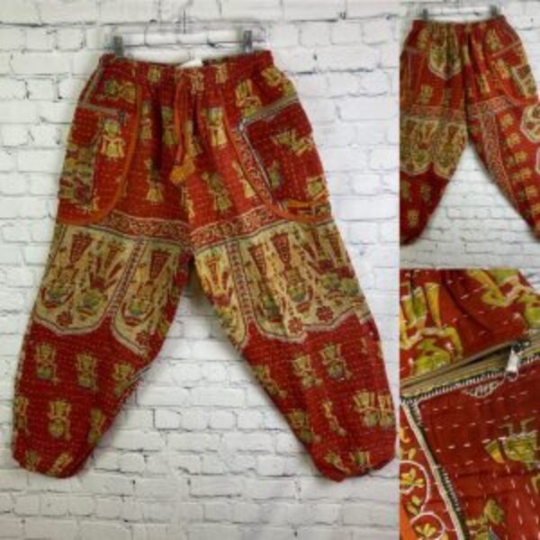 Kantha Cargo Harem Pants