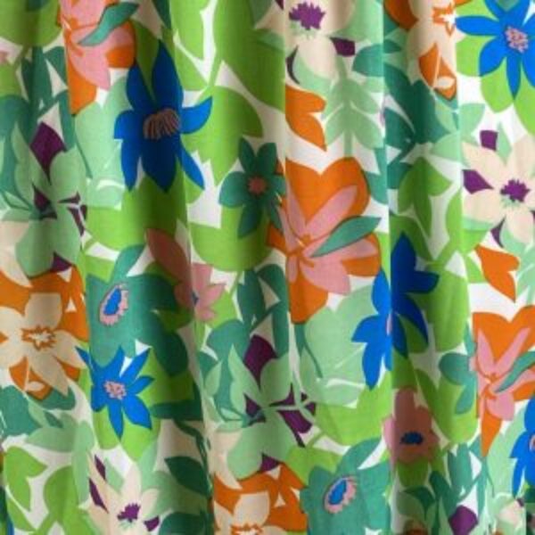 She + Sky Green Floral Plunge Front Multi Tier Maxi