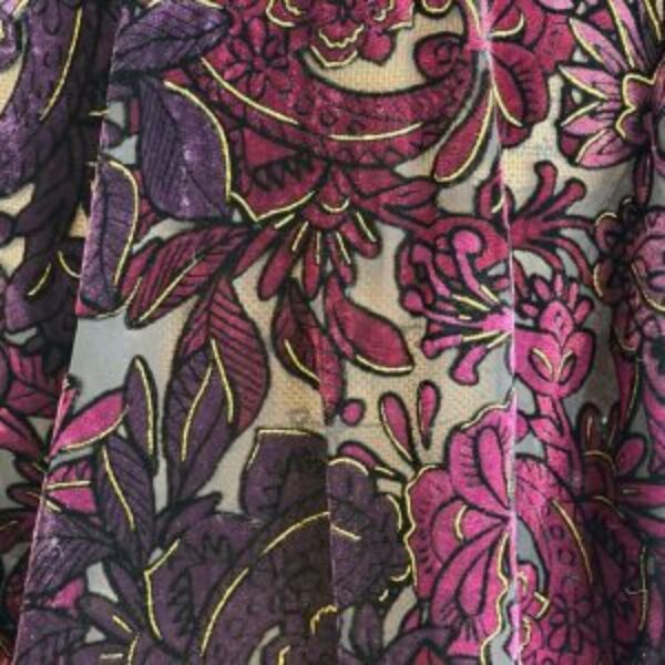 Ruby Rd. Velvet Burnout Open Front Embroidered Cardigan