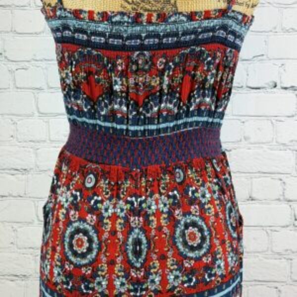 Patrons of Peace Crinkly Boho Print Wide Leg Jumpsuit